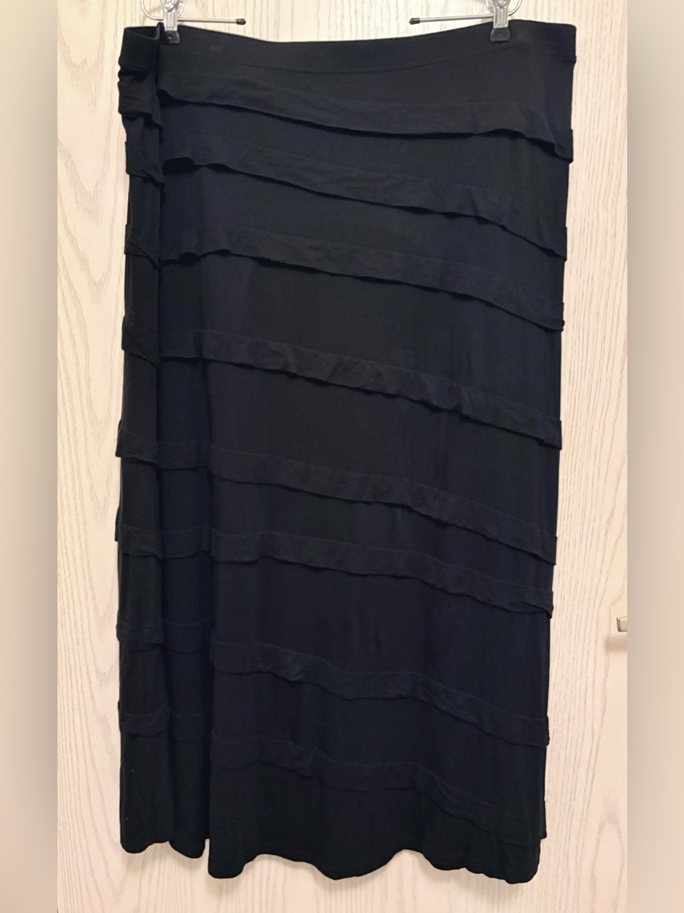 INC Cotton Black Tiered A-Line Women's Skirt.  So easy and elegant!